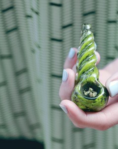 Glass pipe for marijuana - legal cannabis in California